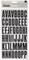 American Crafts Chipboard Alphabet Stickers-Shoe Box-Black Glitter, 103/Pkg